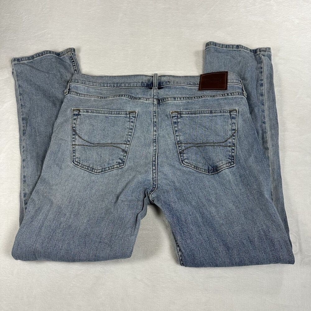 Hollister Epic Flex Boot Jeans Mens 36x30 Light Blue Bootcut Stretch‎ Denim